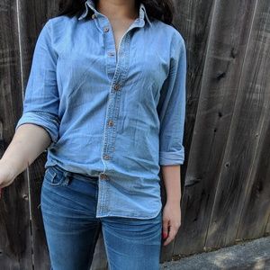 Massimo dutti finest fabric chambray shirt medium